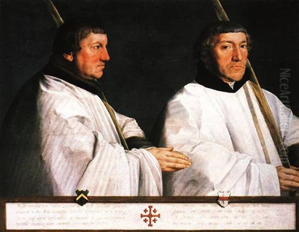 Portrait of Two Canons Oil Painting by Antonis Mor