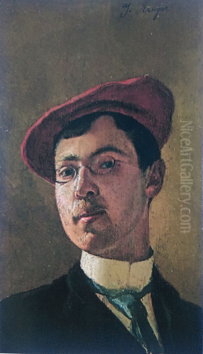 Autoportrait Oil Painting by Jankiel Kruhier