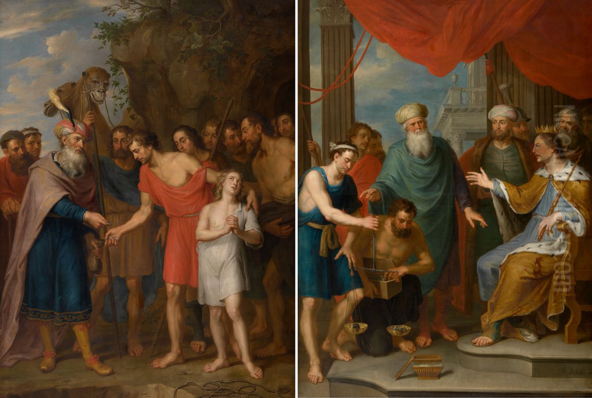 De geschiedenis van Jakob en zijn zonen Oil Painting by Balthasar Beschey