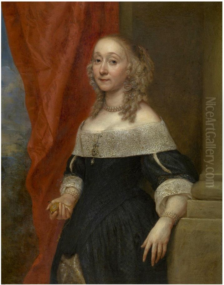 Portrait of a Lady Oil Painting by Gonzales Coques