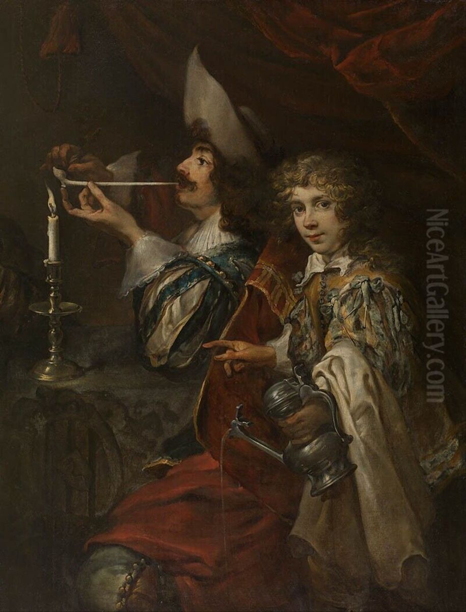 The Smoker Oil Painting by Jan Cossiers