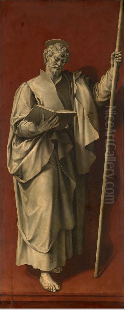 De H. Thomas (Altaar van het bontwerkersambacht) Oil Painting by Maerten De Vos