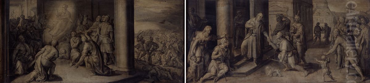 Heilige Lucas verschijnt in de kerk van Onze Lieve Vrouw van Tripoli Oil Painting by Maerten De Vos