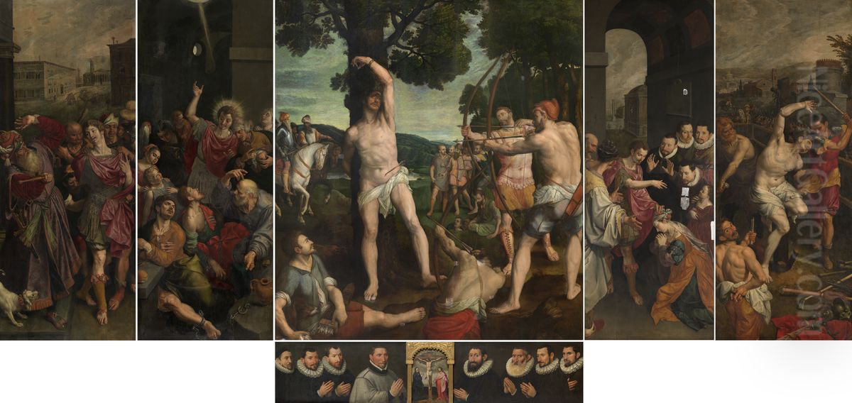 Altarpiece of the Guild of the Old Bow Oil Painting by Ambrosius Francken I