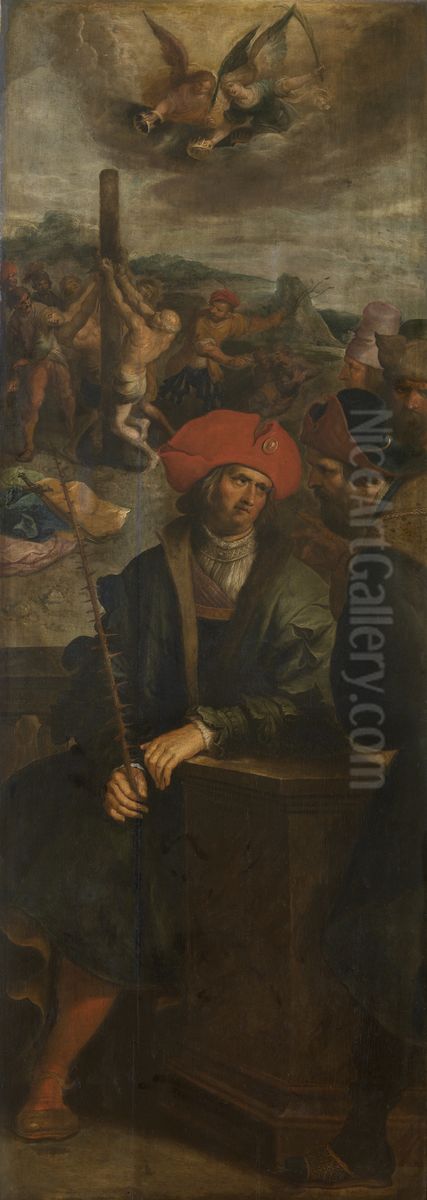 Geseling van de Vier Gekroonden Oil Painting by Frans Francken the Younger