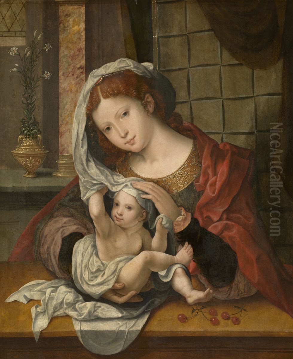 Madonna Oil Painting by Jan Gossaert
