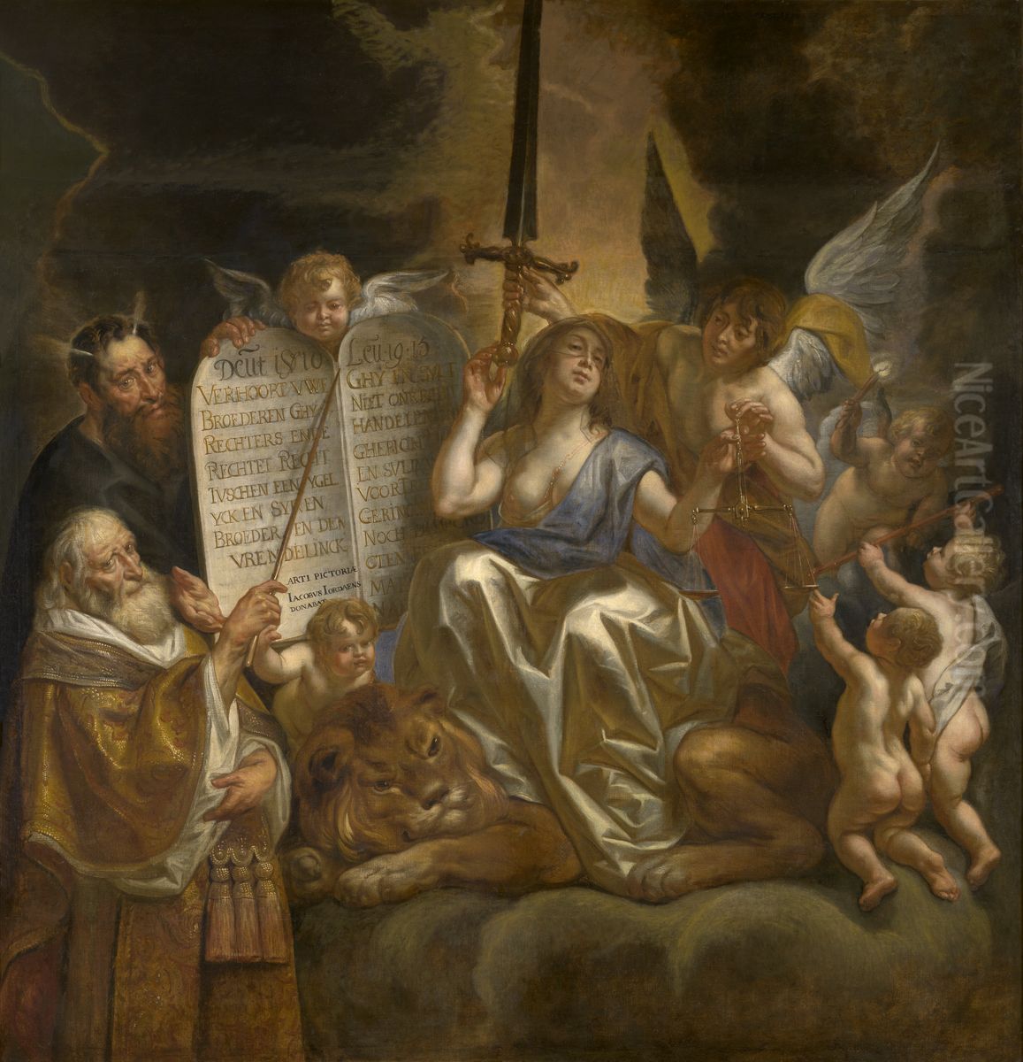 Human Law Founded on the Divine Justice Oil Painting by Jacob Jordaens