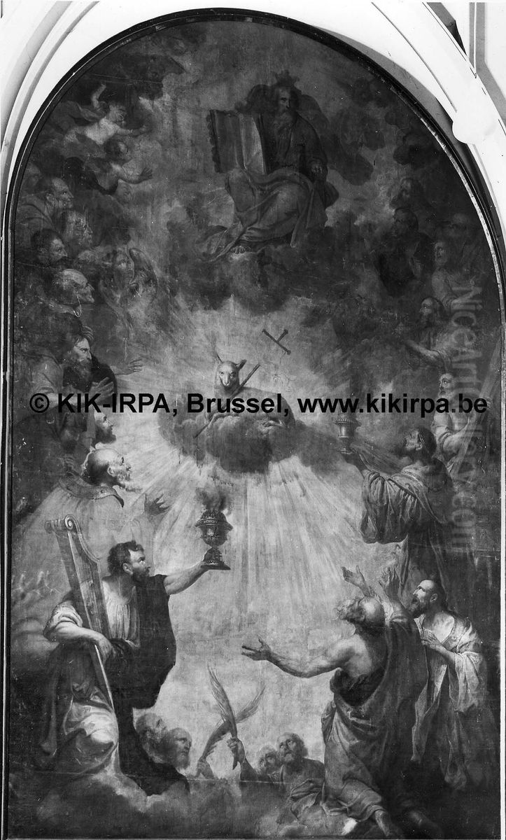 The Lamb of God worshipped by the elders of the Apocalypse Oil Painting by Willem Ignatius Kerricx