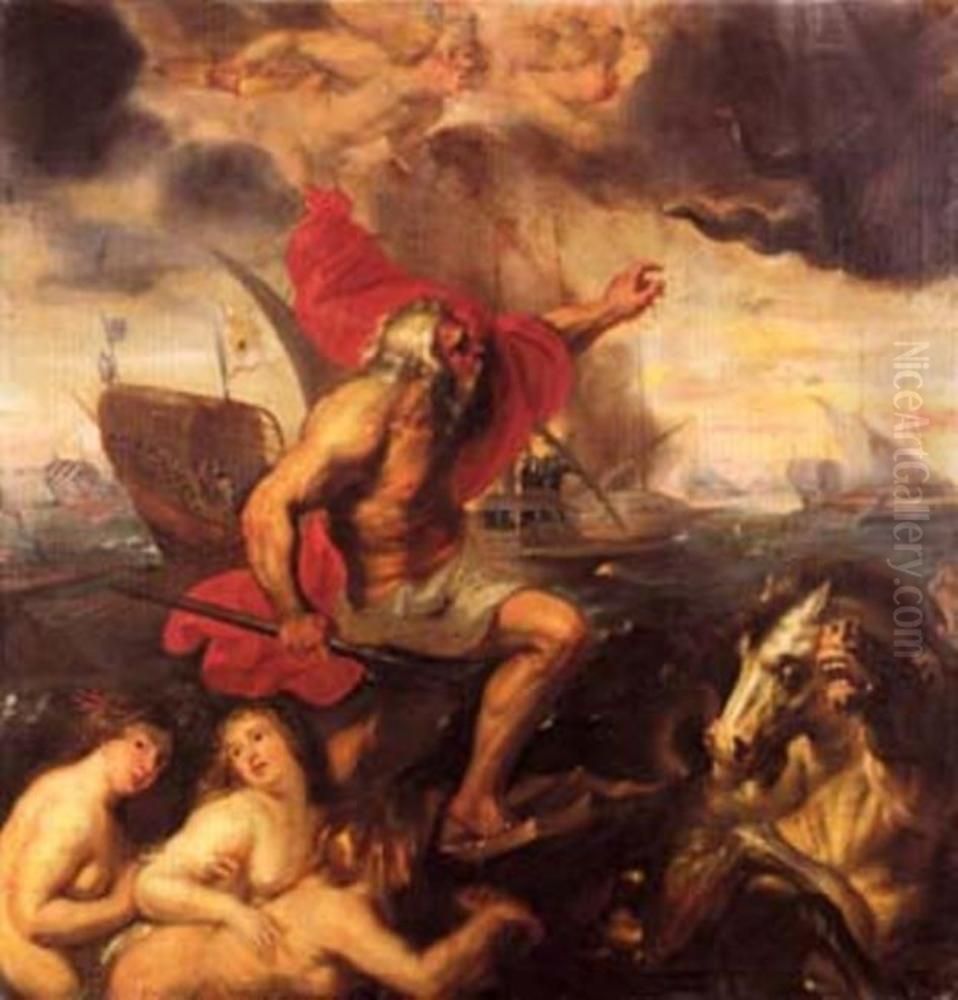 The voyage of the prince from Barcelona to Genoa Oil Painting by (studio of) Rubens, Peter Paul