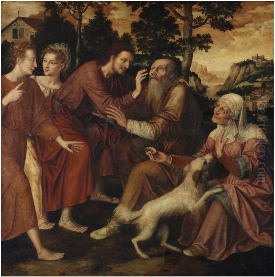 The healing of Tobit Oil Painting by Jan Matsys