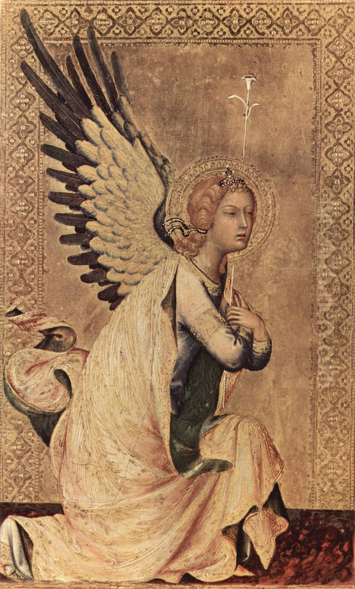 Verkundigungsengel Oil Painting by Simone Martini