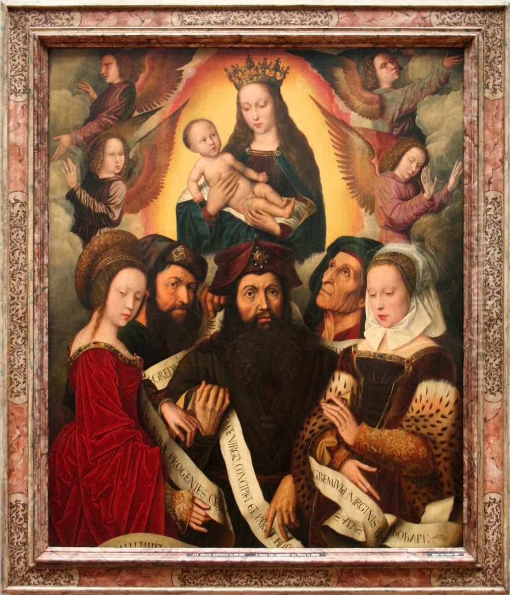 De verheerlijking van de heilige Maagd Oil Painting by Ambrosius Benson