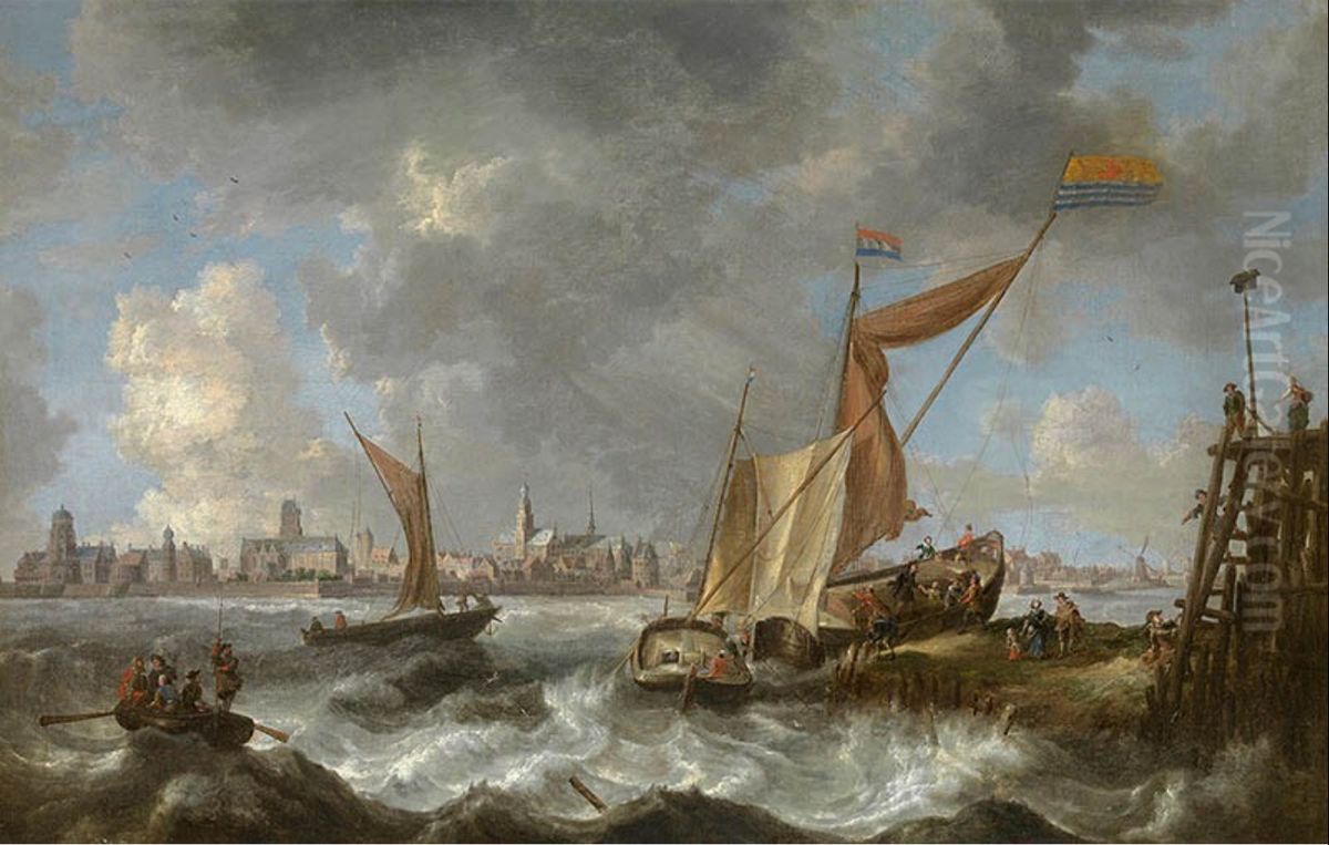 Gezicht op Middelburg Oil Painting by Bonaventura Peeters the Elder