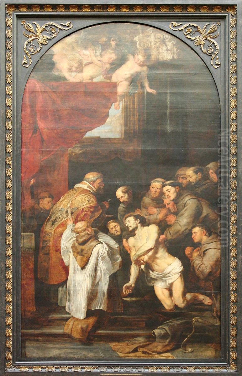 The Last Communion of Francis of Assisi Oil Painting by (studio of) Rubens, Peter Paul