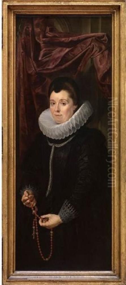 Portrait of Adriana Perez., wife to burgomaster Nicolas Rockox of Antwerp Oil Painting by (studio of) Rubens, Peter Paul