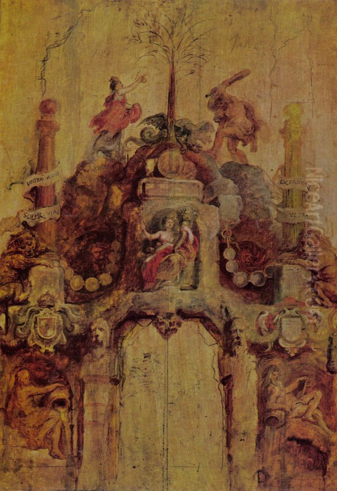 the front face (Pompa Introitus Ferdinandi) Oil Painting by (studio of) Rubens, Peter Paul
