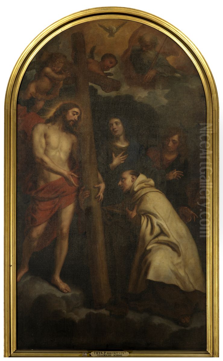 Visioen van de heilige Johannes van het Kruis Oil Painting by Pieter Thijs
