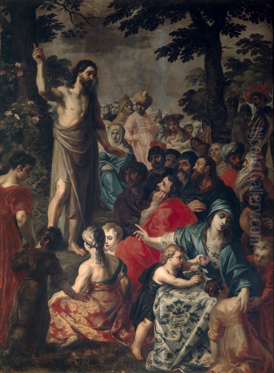 Johannes de Doper predikt voor het volk Oil Painting by Hendrick van Balen the Elder
