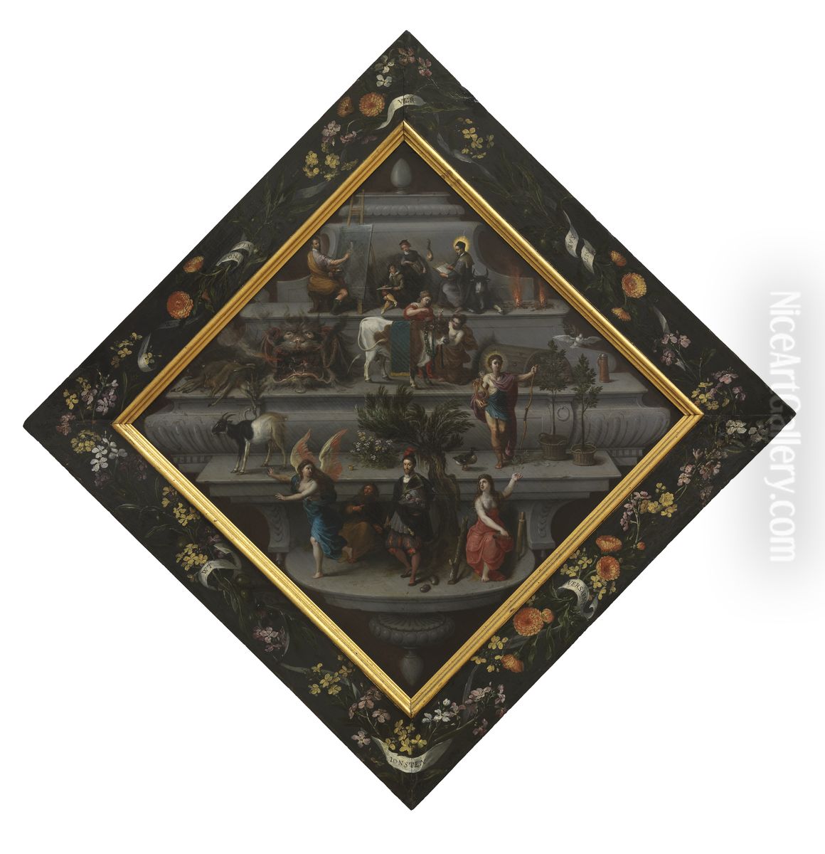 Blazoen van de rederijkerskamer 'De Violiere' Oil Painting by Hendrick van Balen the Elder