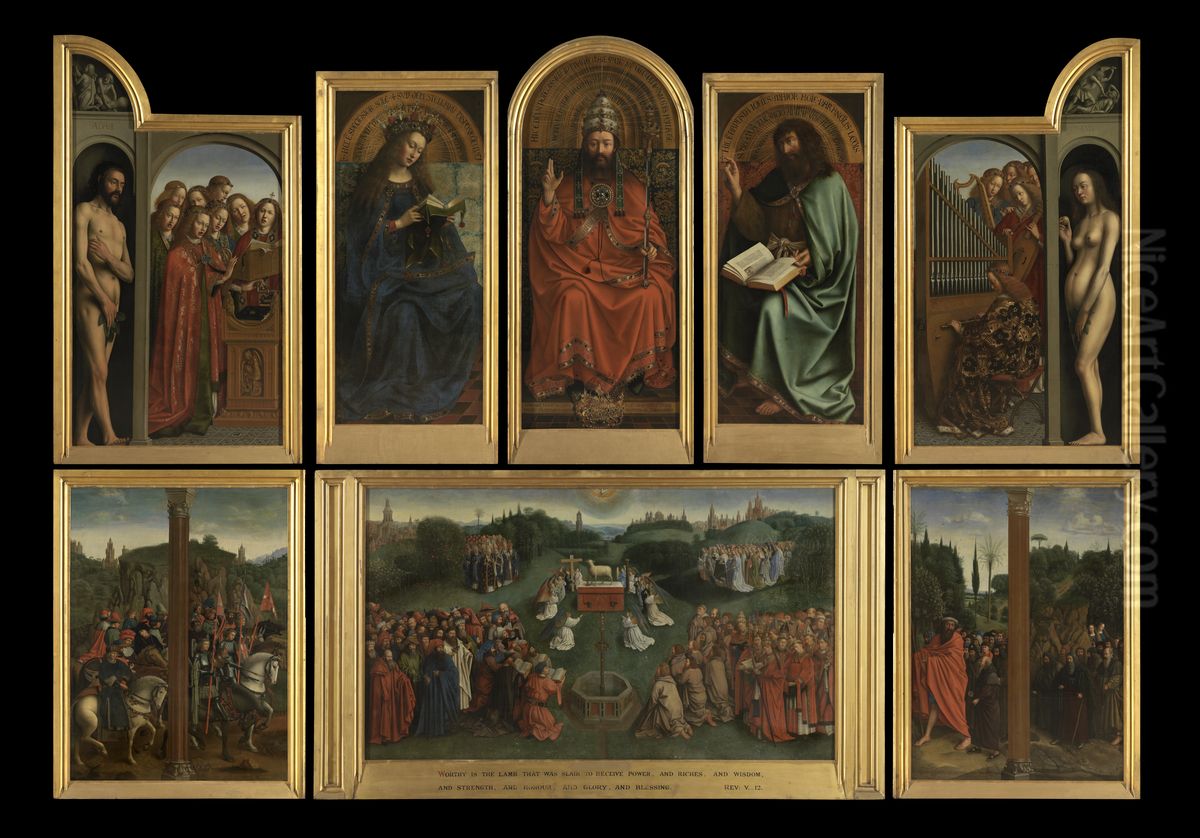 The Adoration of the Lamb Oil Painting by Jan Van Eyck