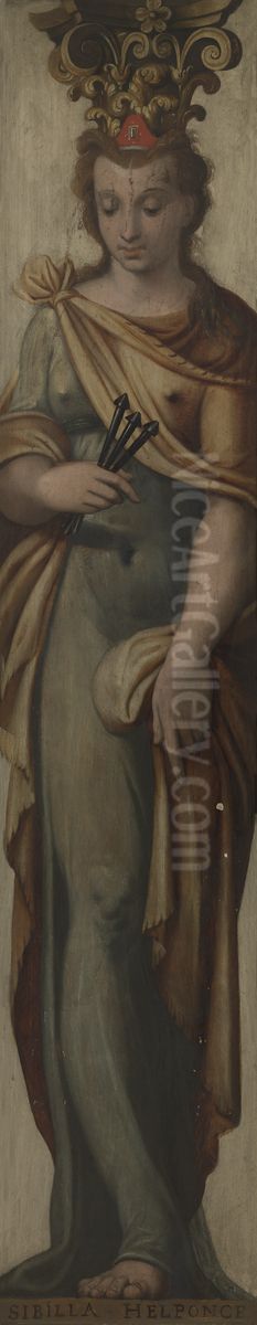 Sibyl from Hellespont Oil Painting by Lambert van Noort