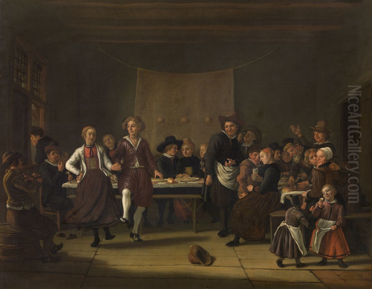 Huwelijksfeest Oil Painting by Jan Victors