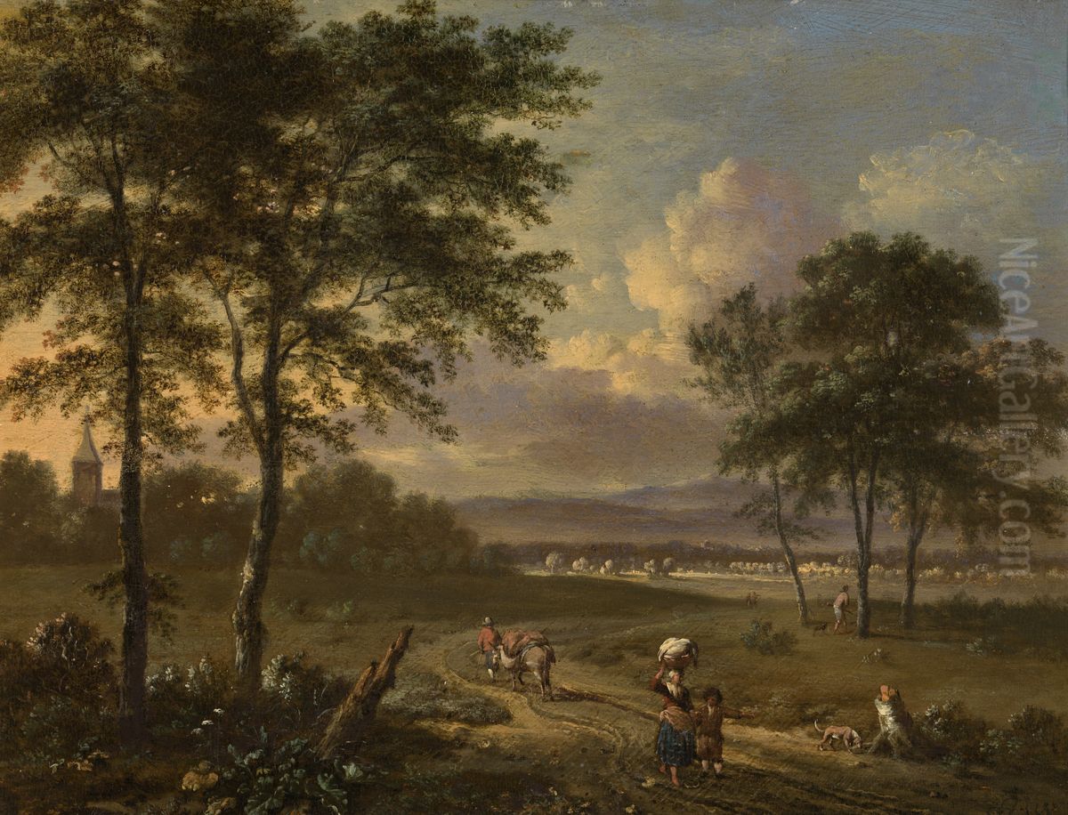 Landschap Oil Painting by Jan Wijnants