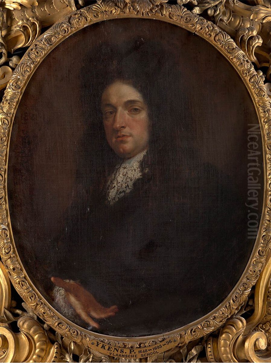 Portrait of Steven Cornelis Janssens van Hujoel, headman of the Guild of Saint Luke and the Olijftak Oil Painting by Peter Ykens
