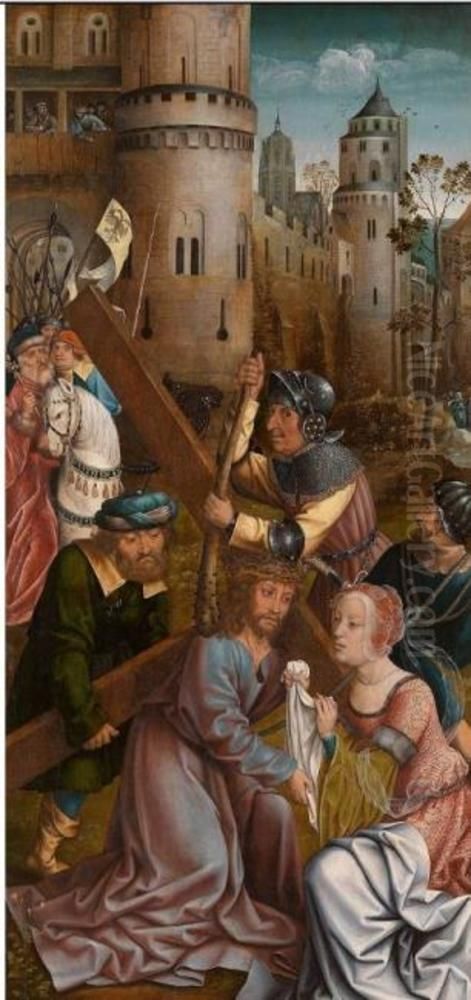 Christ bearing the cross Oil Painting by Master Of Frankfurt