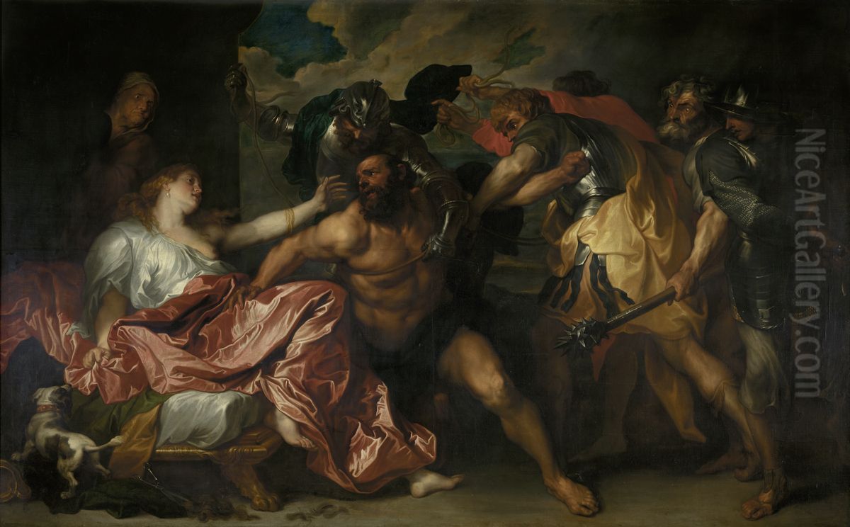 Samson and Delilah Oil Painting by Sir Anthony Van Dyck