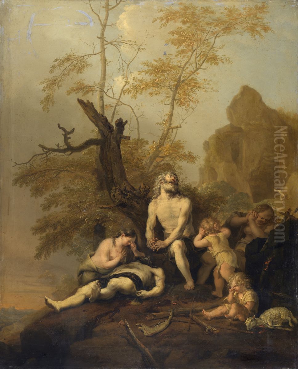 The Death of Abel Oil Painting by Bartholomeus Breenbergh