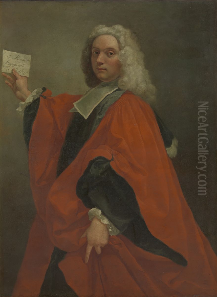 Counsellor of the Aix-en-Provence Parliament Oil Painting by Michel-Francois Dandre-Bardon