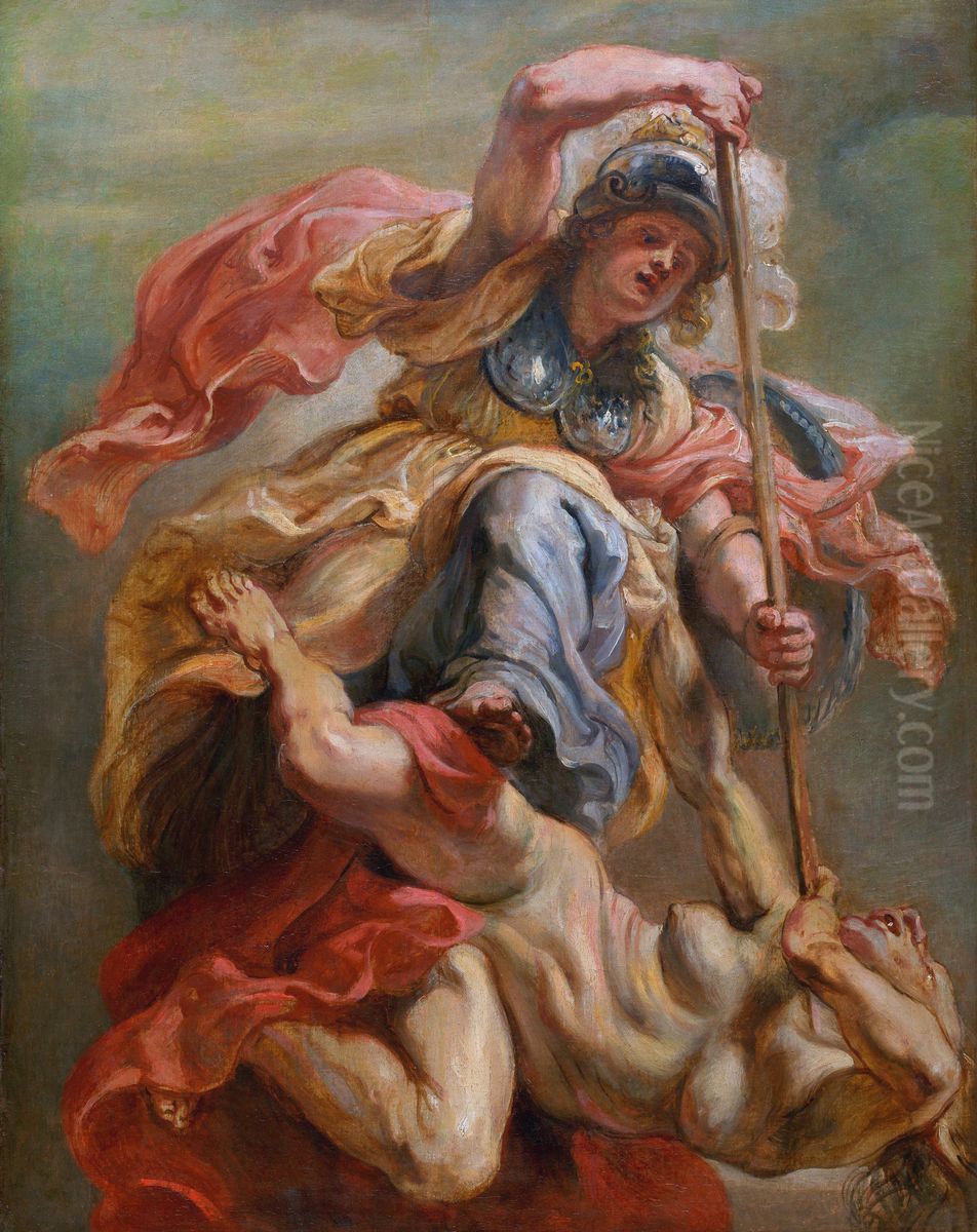 Minerva overcoming Ignorance Oil Painting by (studio of) Rubens, Peter Paul