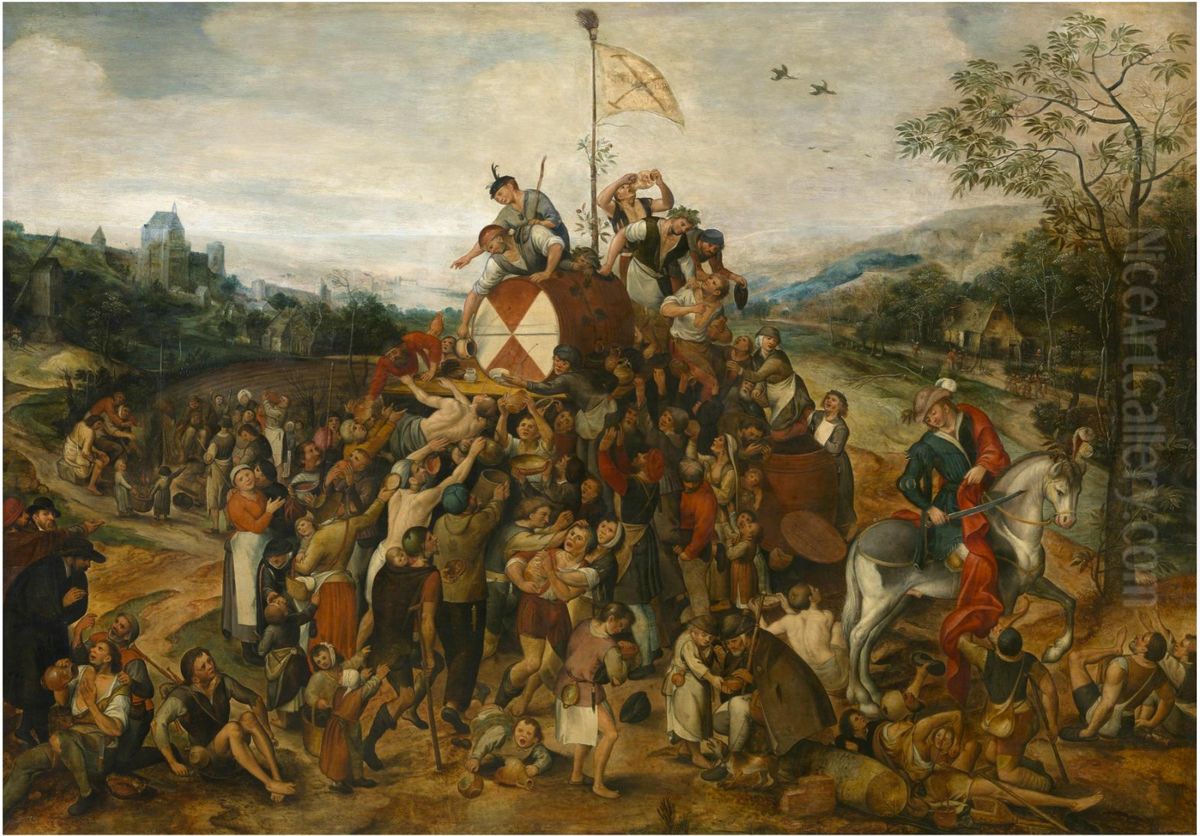 St Martin's Day Kermis Oil Painting by Pieter Balten