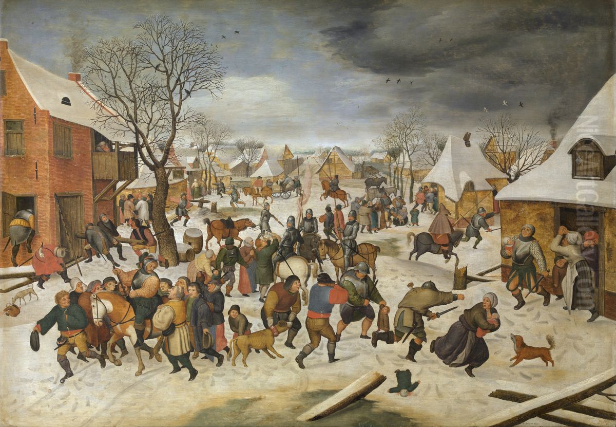De kindermoord in Betlehem Oil Painting by Pieter Brueghel the Younger