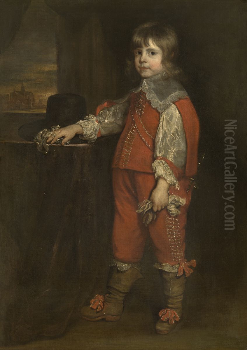 Charles II, when Prince of Wales Oil Painting by Adriaen Hanneman