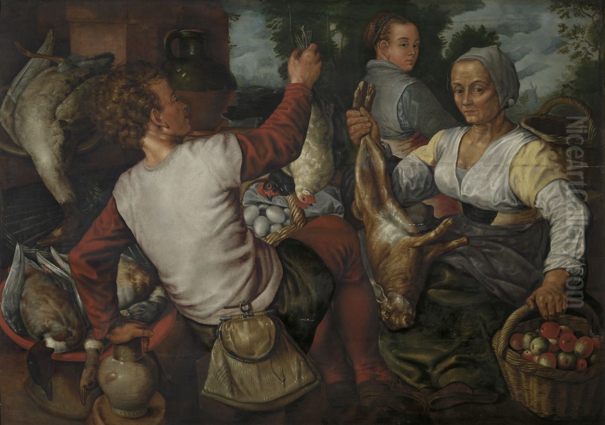 Marktkramers Oil Painting by Pieter Aertsen