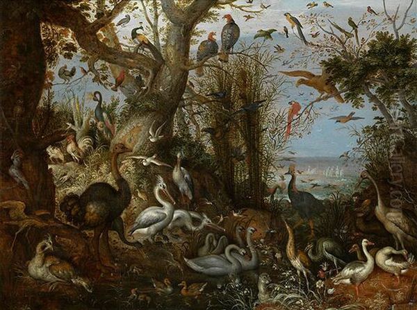 Pluimvee Oil Painting by Roelant Savery