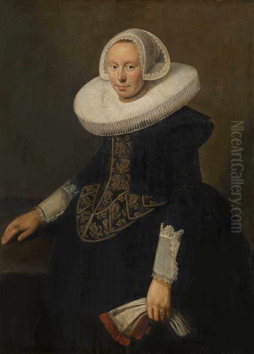 Portrait of a Woman Oil Painting by Jan Van Ravesteyn