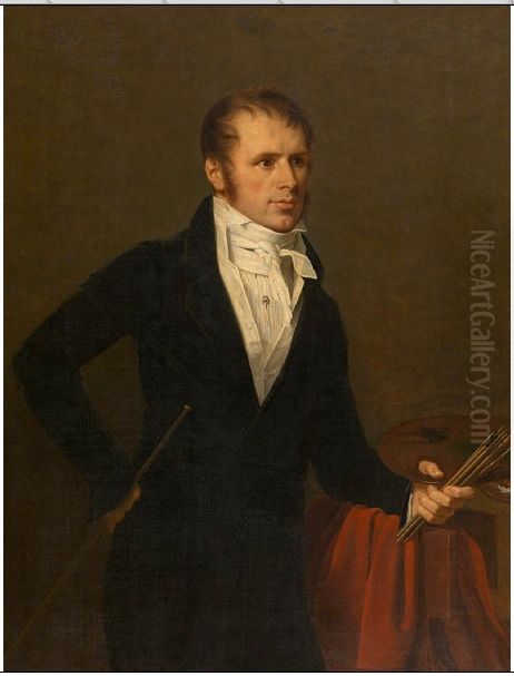 Portrait of the painter Jan Frans van Dael Oil Painting by Robert Lefevre