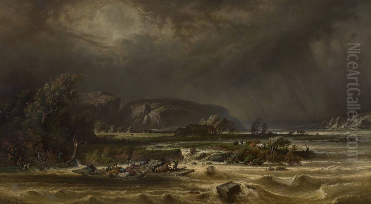 The Meuse at Poilvache Oil Painting by Ferdinand Marinus