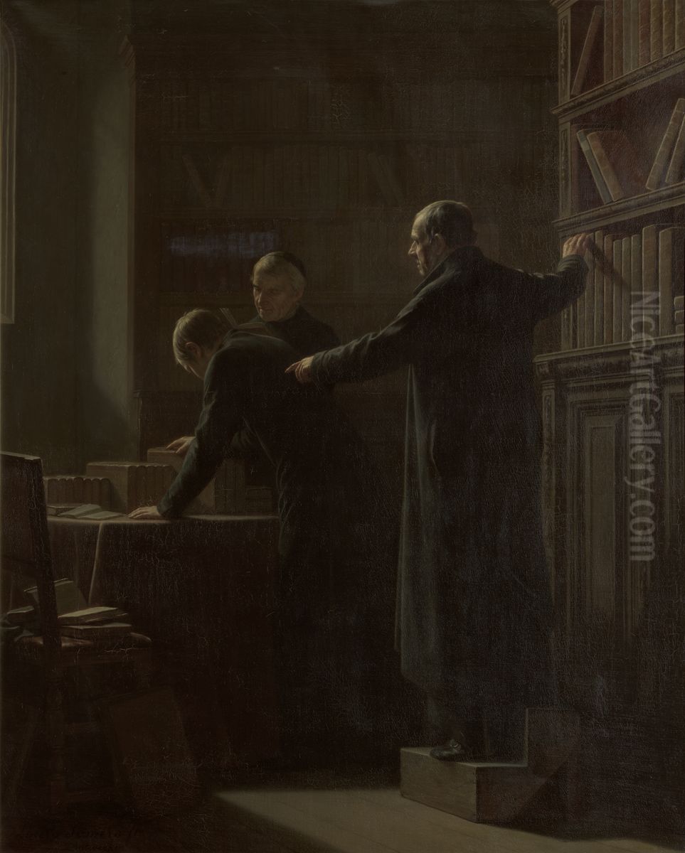 Bibliothecaris Oil Painting by Louis Somers