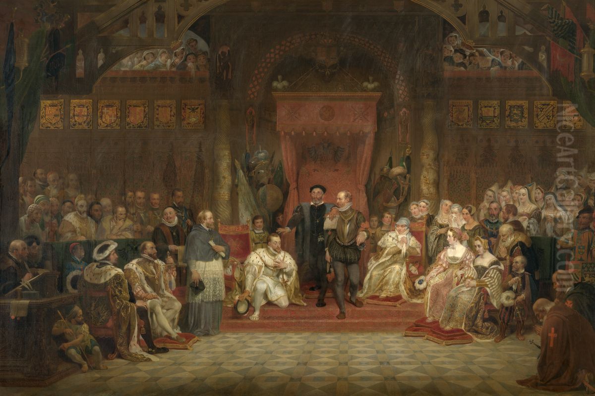 Abdiction of Charles V Oil Painting by Philippe-Jacques van Bree