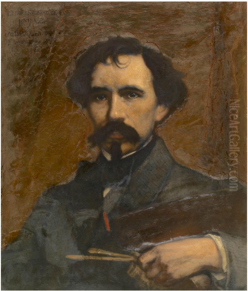 The painter Joseph Lies Oil Painting by Charles Verlat