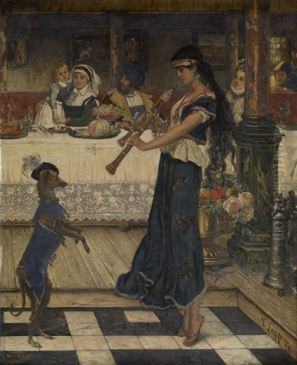 Gipsy Oil Painting by Victor Lagye