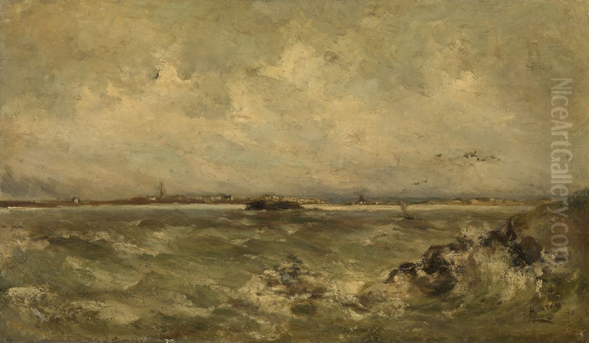 Seascape Oil Painting by Louis Artan