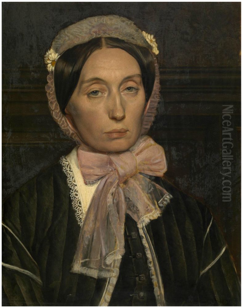 Madam Henri Leys-Van Haren Oil Painting by Jan August Hendrik Leys