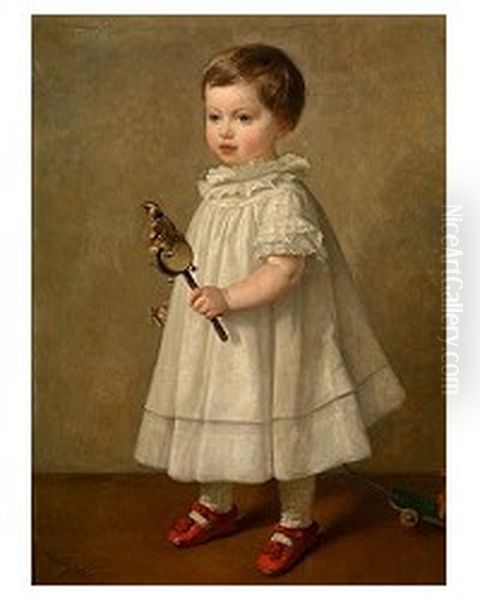 Maria Leys, daughter of Henri Leys Oil Painting by Josef Lies