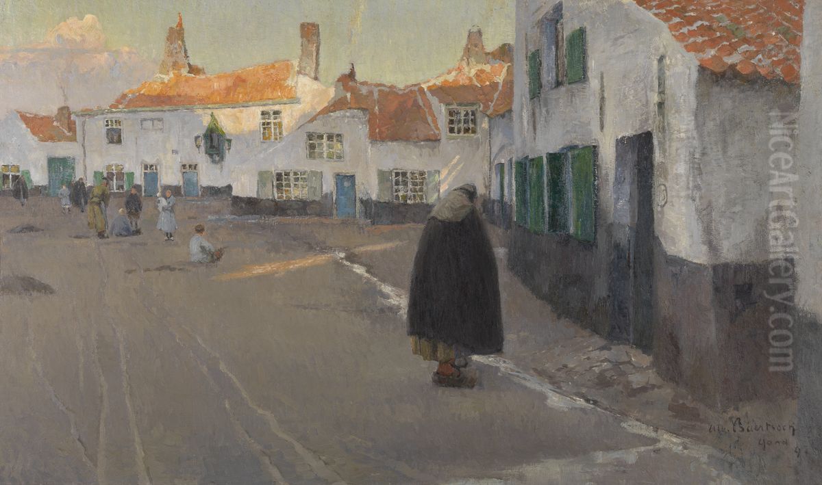 Pleintje in Vlaanderen Oil Painting by Albert Baertsoen