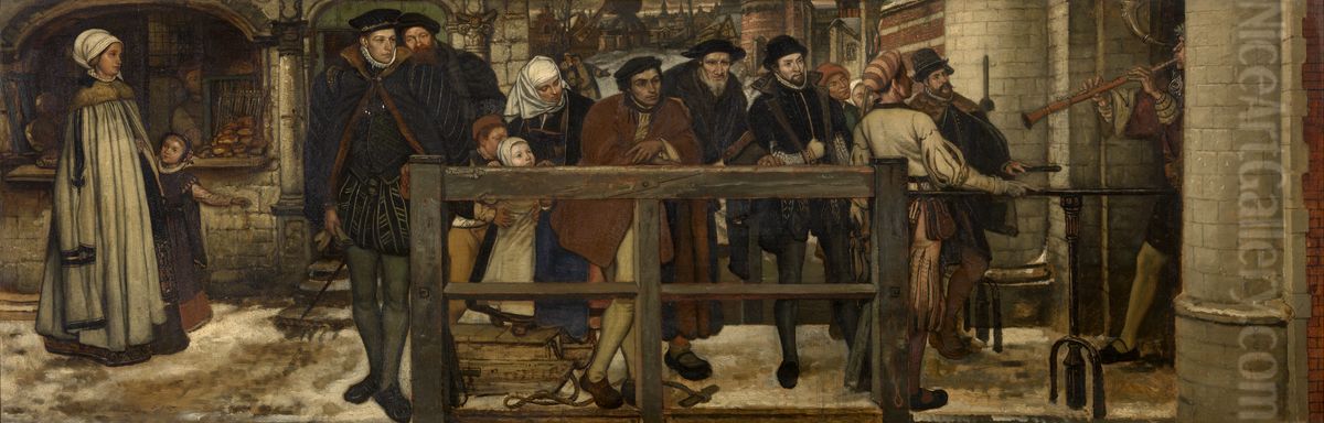 Bij de stadspoort Oil Painting by Jan August Hendrik Leys